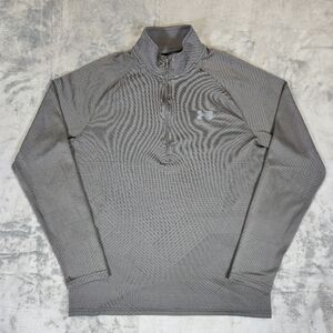 Under Armour Heatgear 1/4 Zip Base Layer Shirt Gray Size Medium